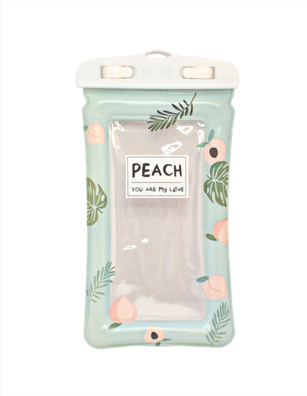 Peach Palms Waterproof Bag